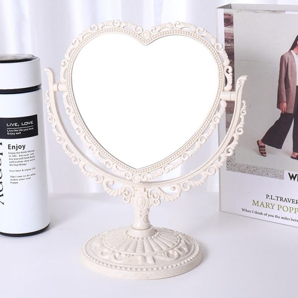 Heart Shape Vintage Dressing Table Mirror - Image 4