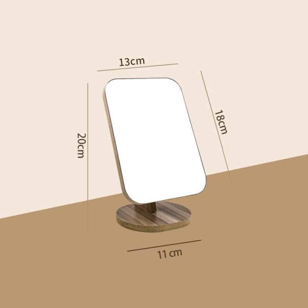 Small Wooden Rectangular Dressing Table Mirror - Image 3